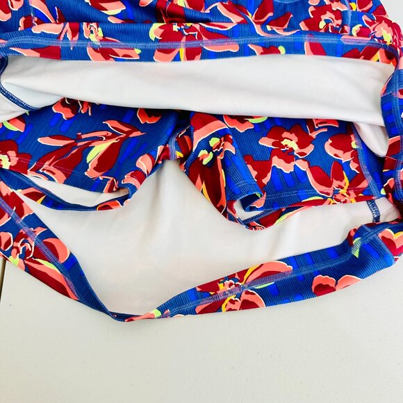 ATHLETA SALUTATION STASH FLORAL 16 1/2" SKORT GOLF SKIRT WITH UNDER SHORT - Picture 3 of 8